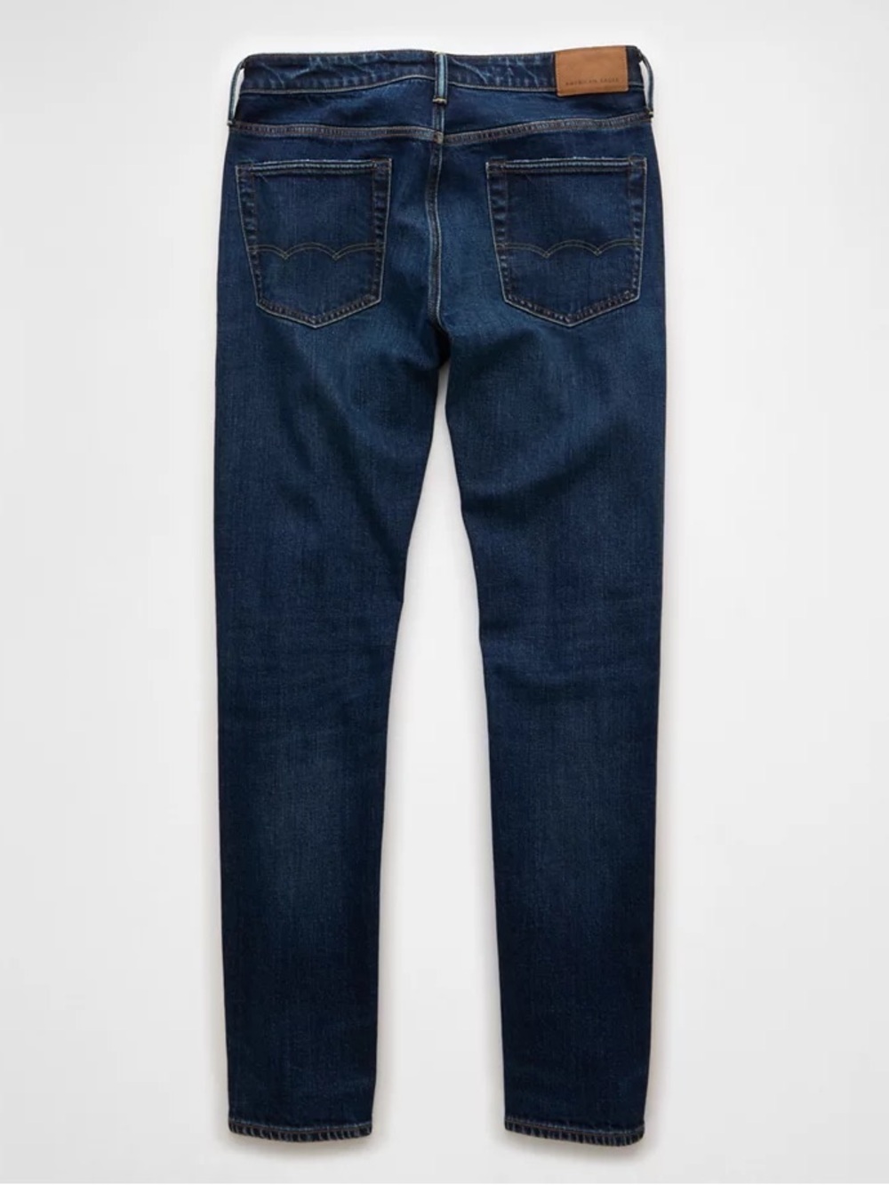 American Eagle Outfitters Men's Straight Jeans in Dark Blue - Picture 4 of 9
